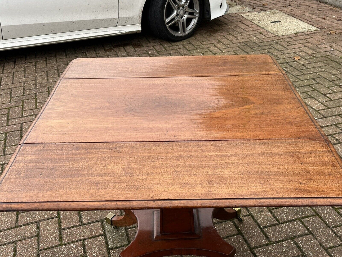 Victorian Mahogany Lamp/ Sofa Table. Drop Sides, With A Drawer.