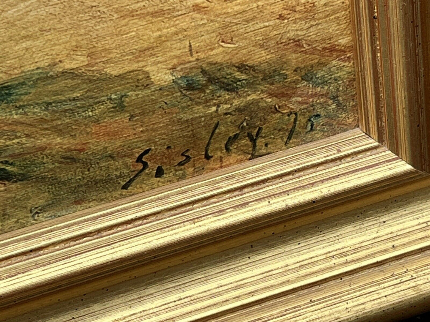 On Canvas, Signed Picture in Gilt Frame