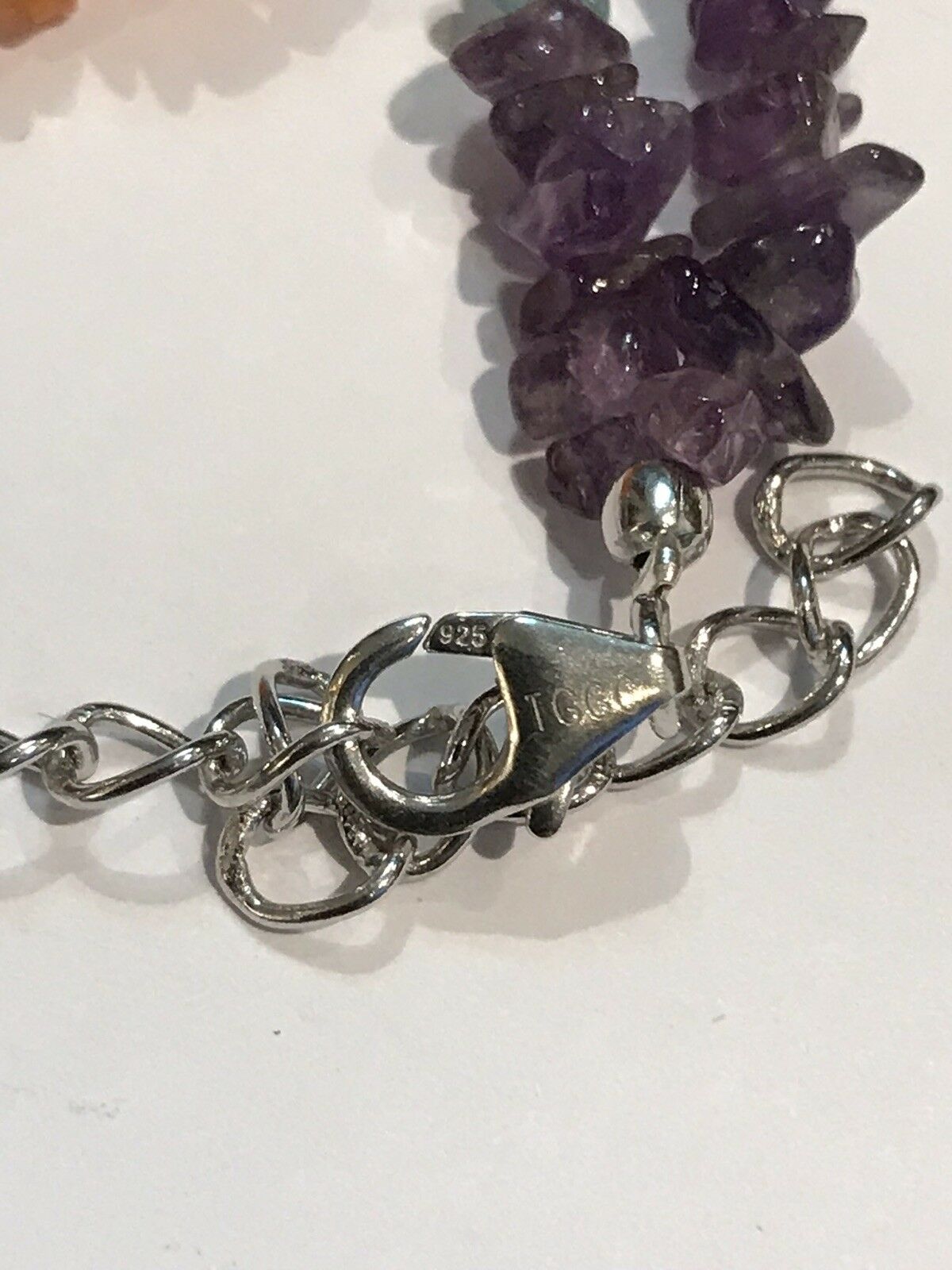 Multi Gemstone Necklace With Silver Clasp