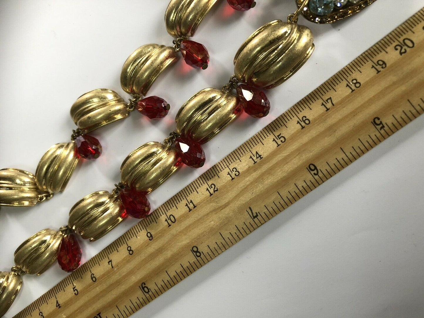 Vintage Runway Statement Multicoloured Bow Diamanté Necklace
