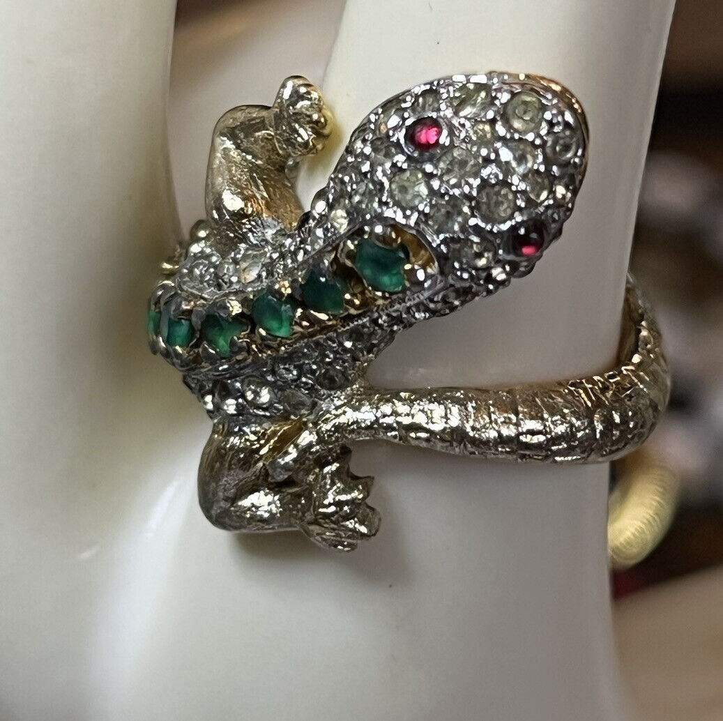Vintage 50s/60s Panetta Rare Lizard Ring