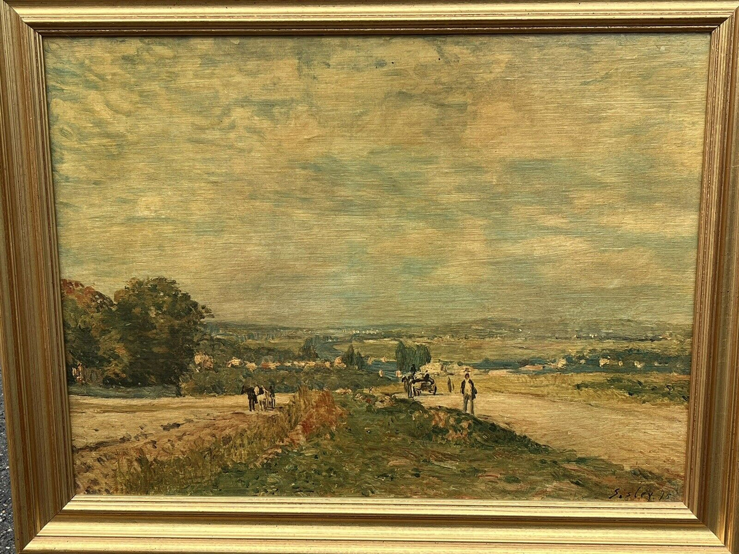 On Canvas, Signed Picture in Gilt Frame