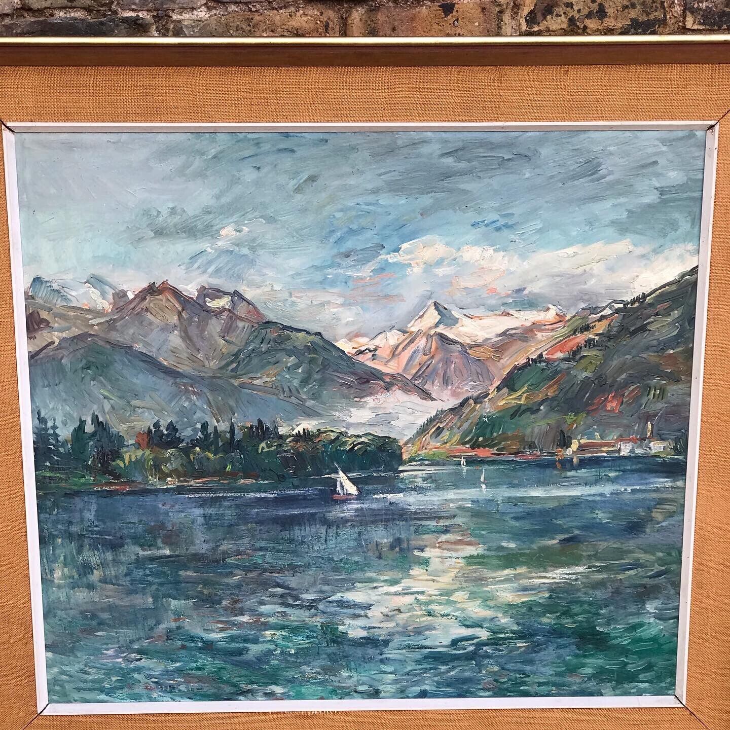 Large Signed And Framed Oil Of A Coastal Scene Circa 1950’s