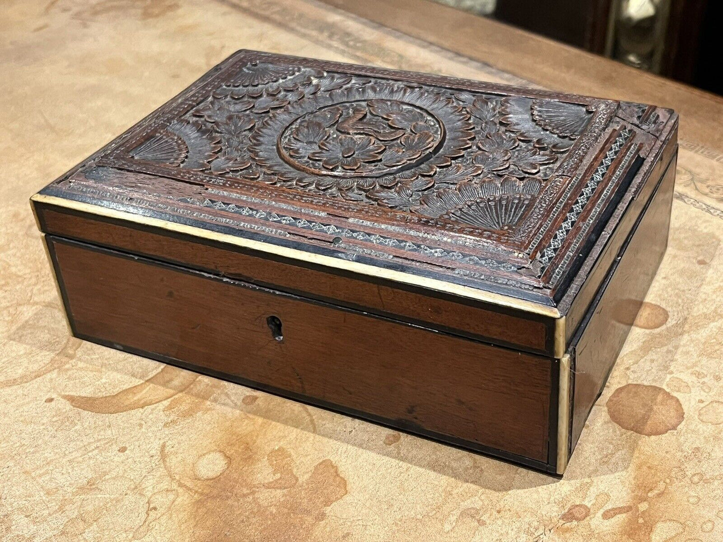 Antique Trinket Box, Desk Box, Jewellery Box