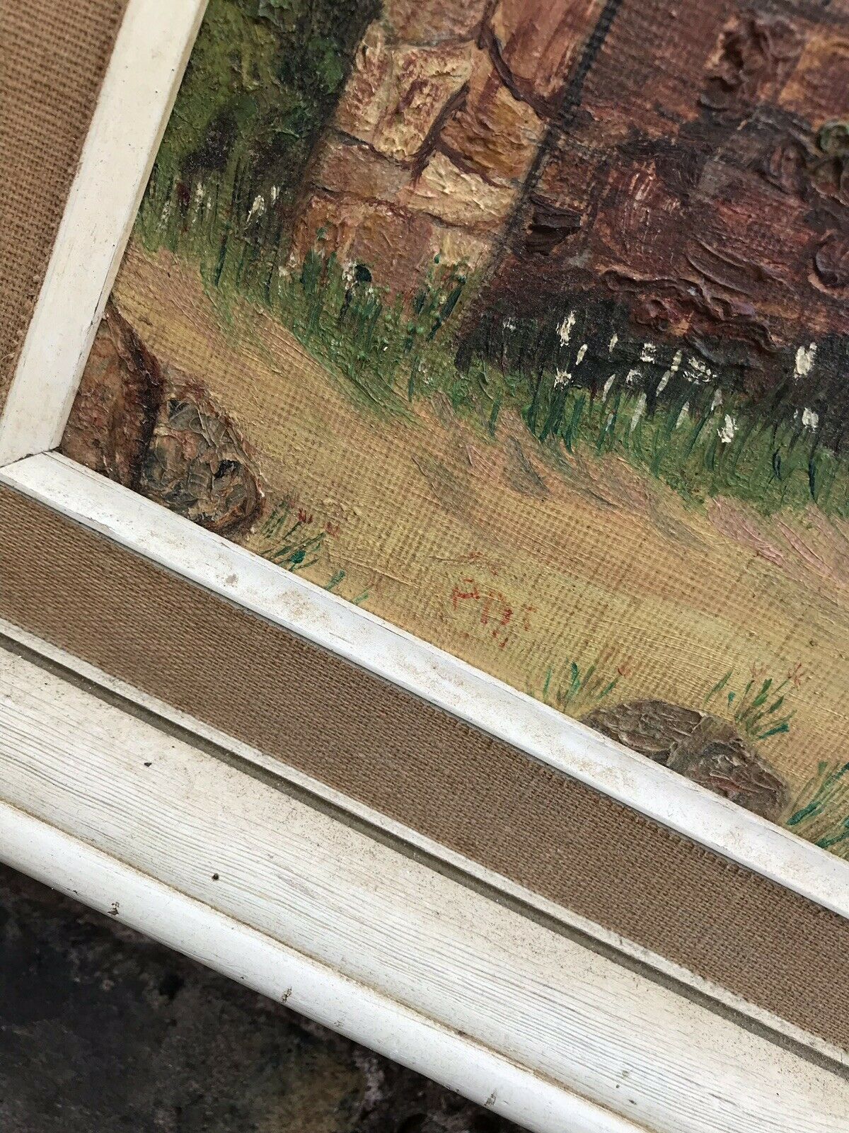 Mid Century Oil On Canvas. Signed. Gilt Frame.