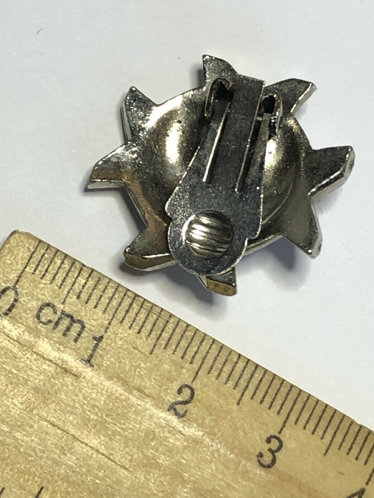 Vintage Silver Tone Knights Clip On Earrings