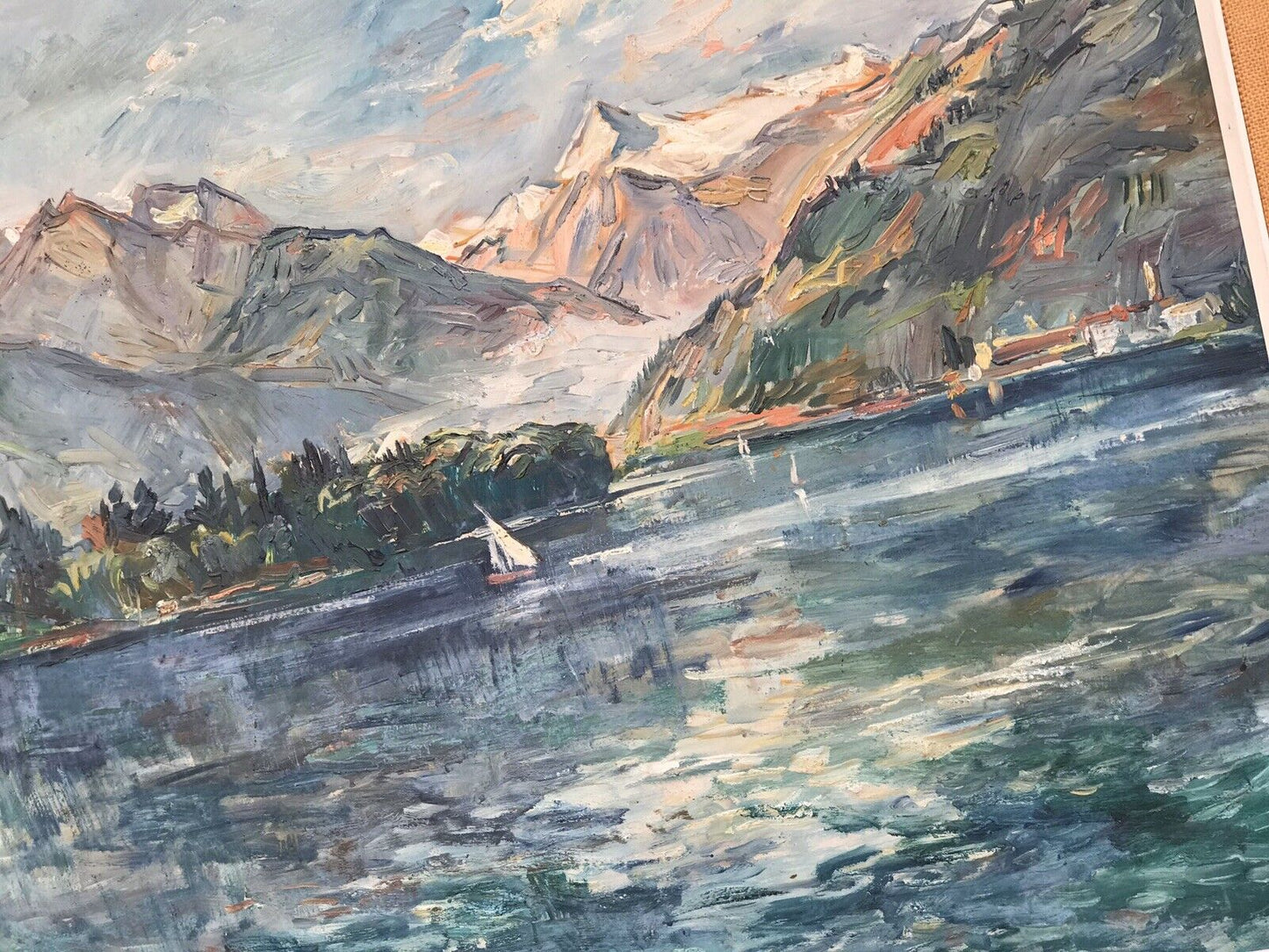 Large Signed And Framed Oil Of A Coastal Scene Circa 1950’s