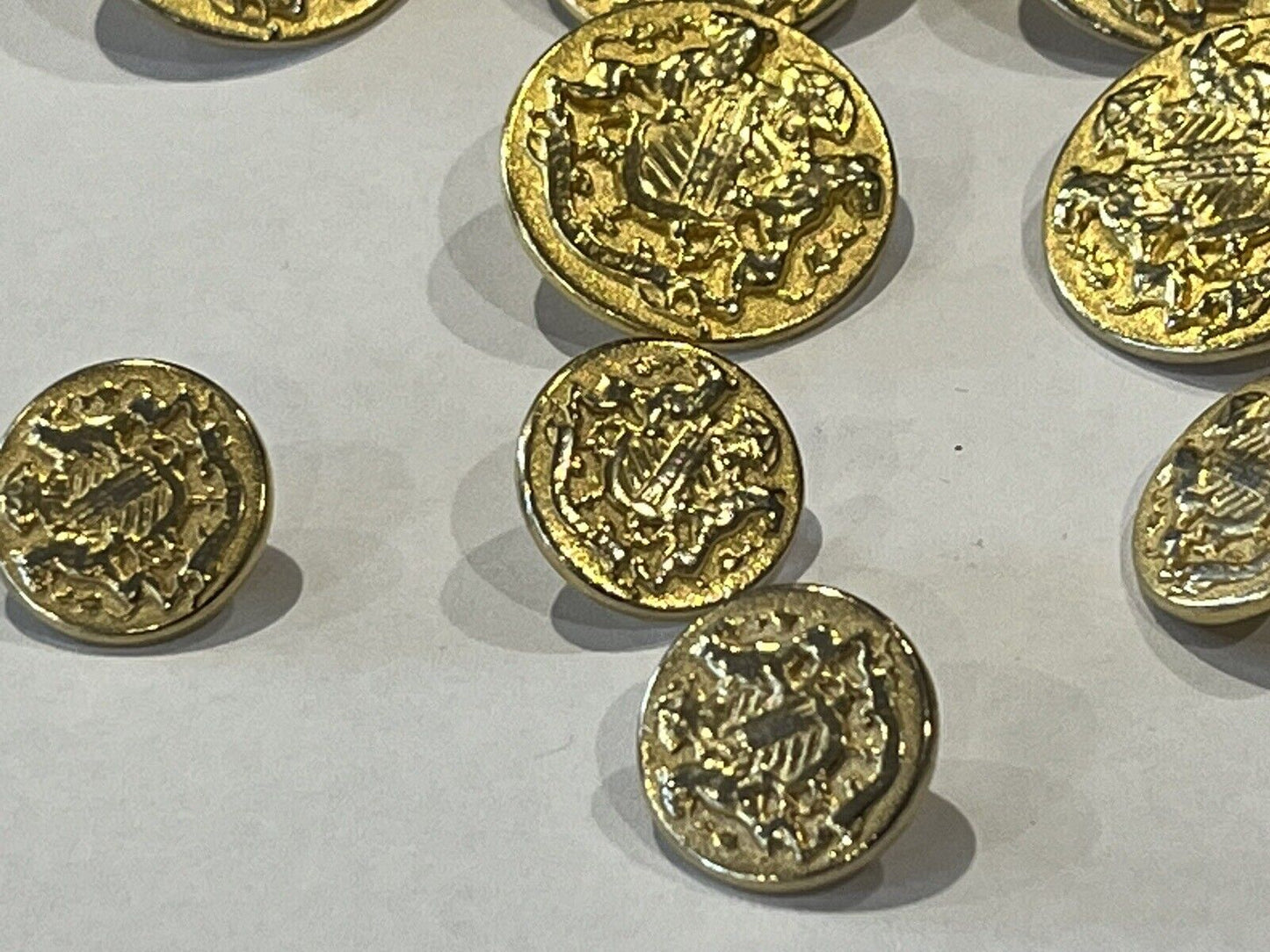 Set Of Old Family Crested Buttons