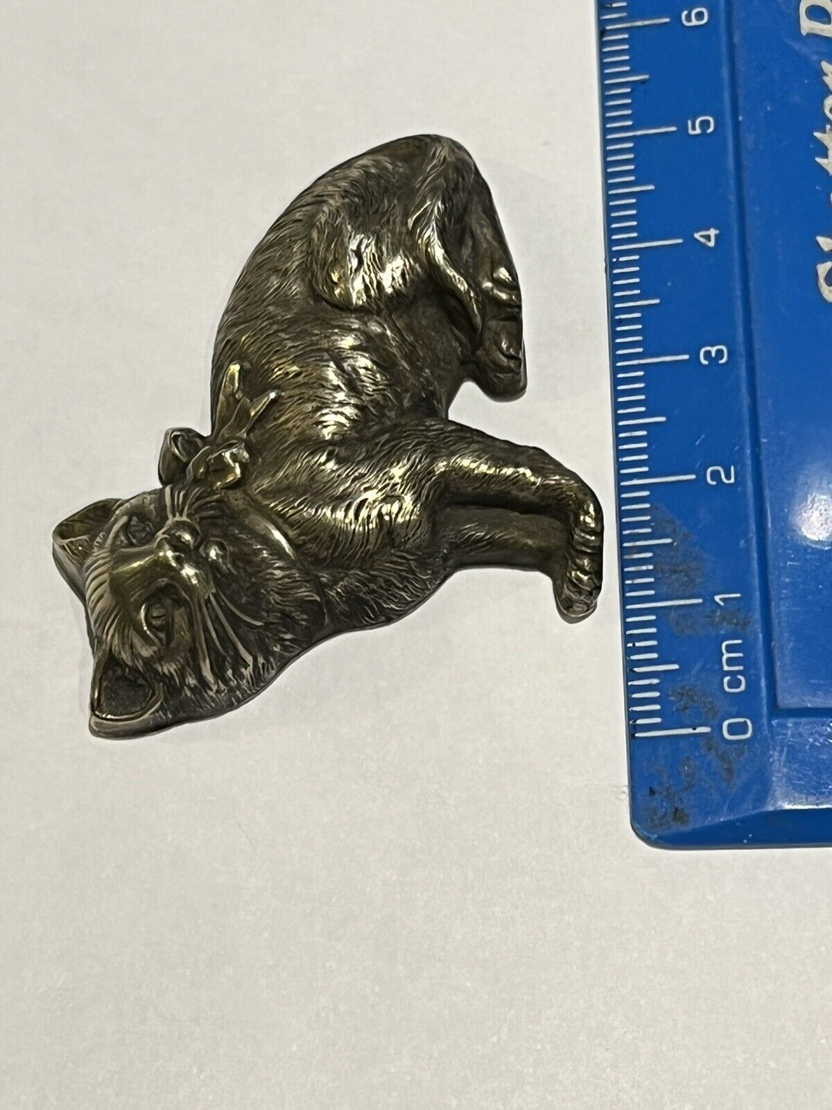 High Quality Plaque Of A Cat, Possibly Silver