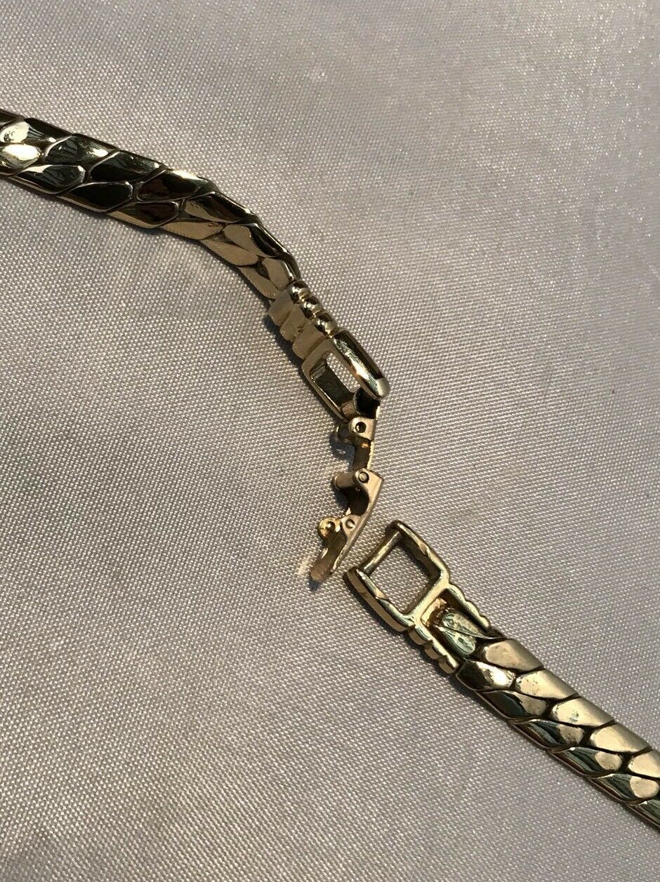 Vintage 1980s Diamanté Necklace And Clip On Earring Set