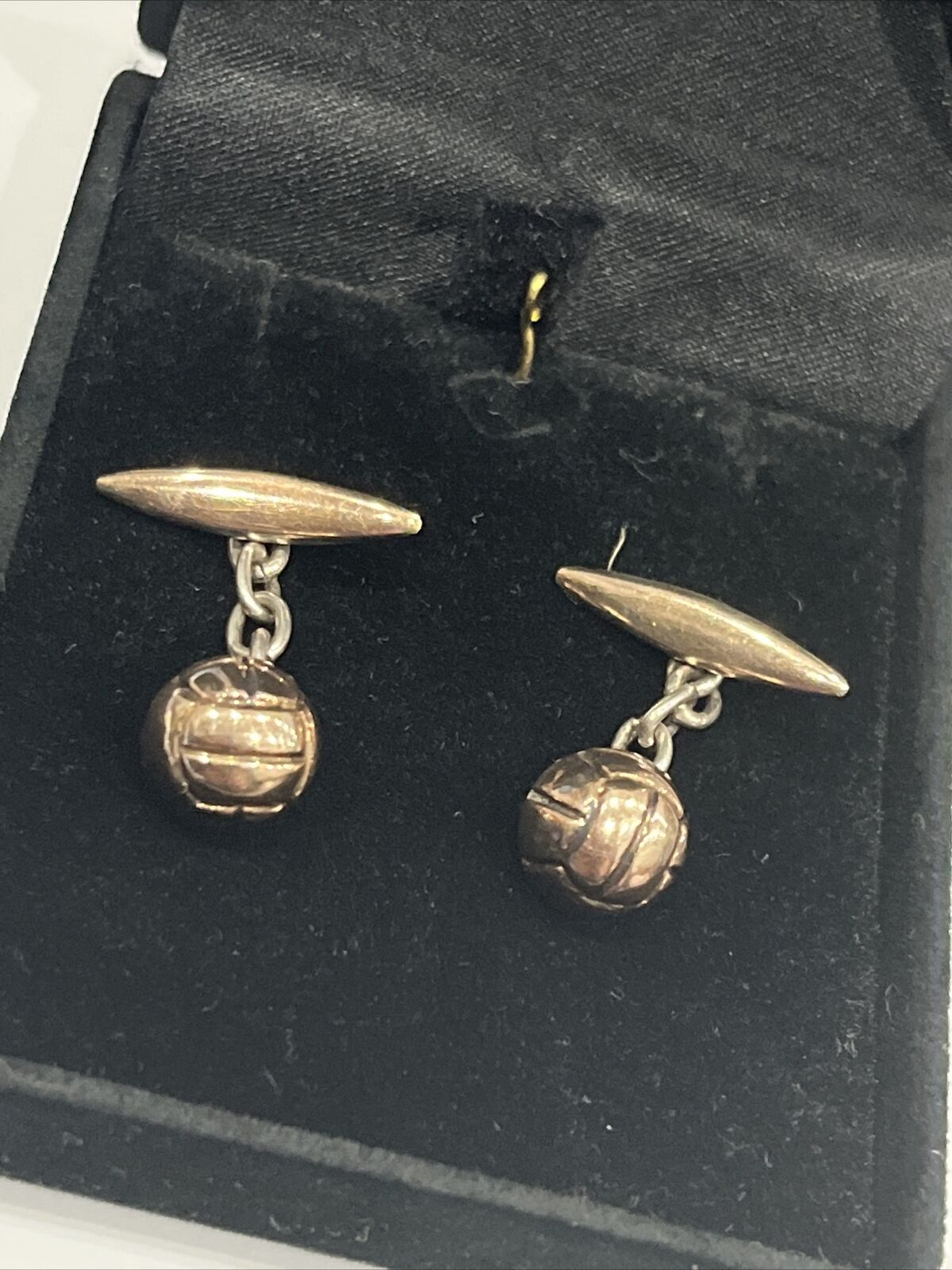Rolled Gold Vintage Football Cufflinks