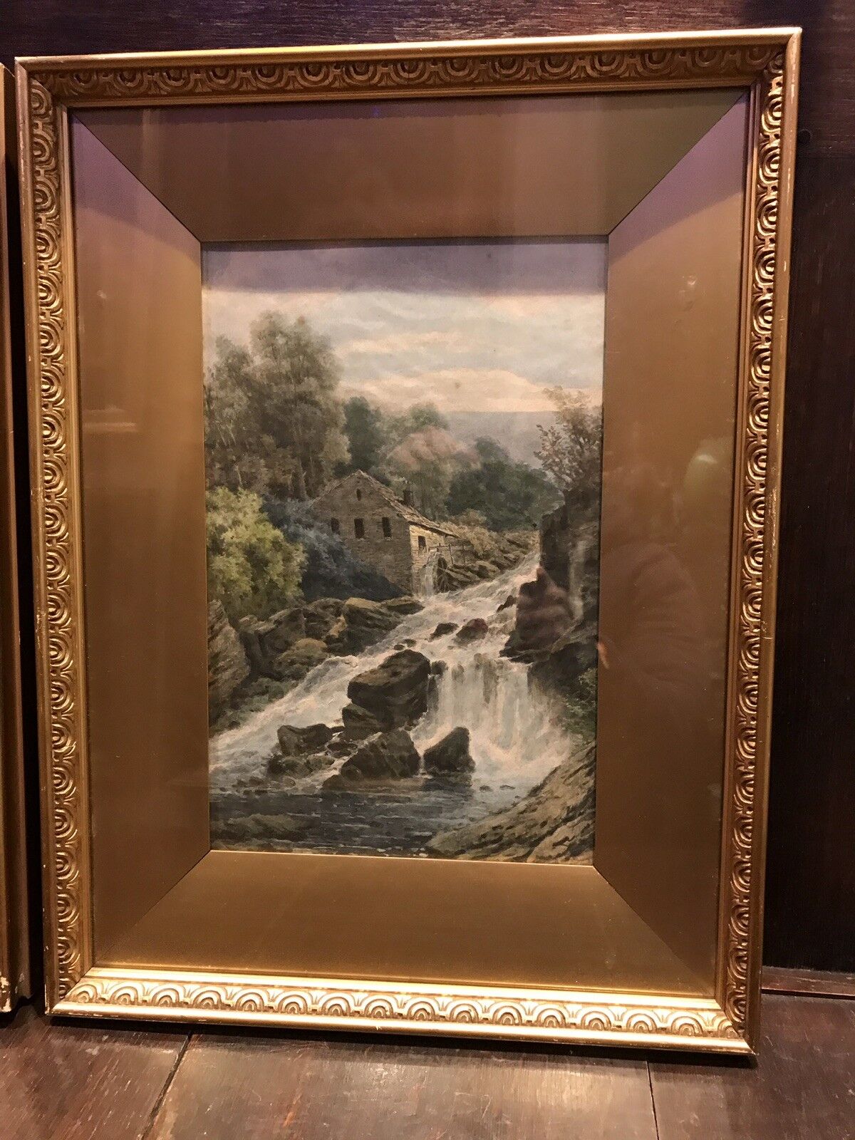 Edwardian Pair Of Gilt Framed Watercolours.