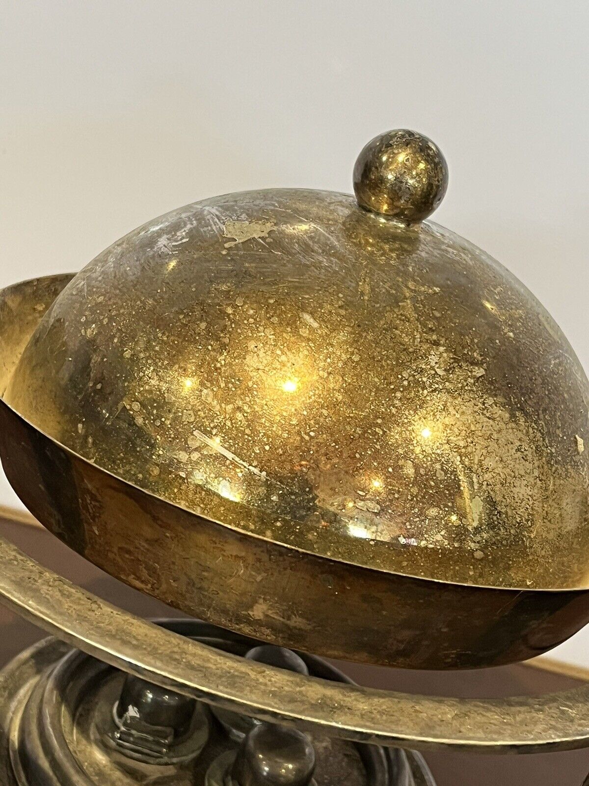 Silver Plate Spirit Sauce Warmer On Stand