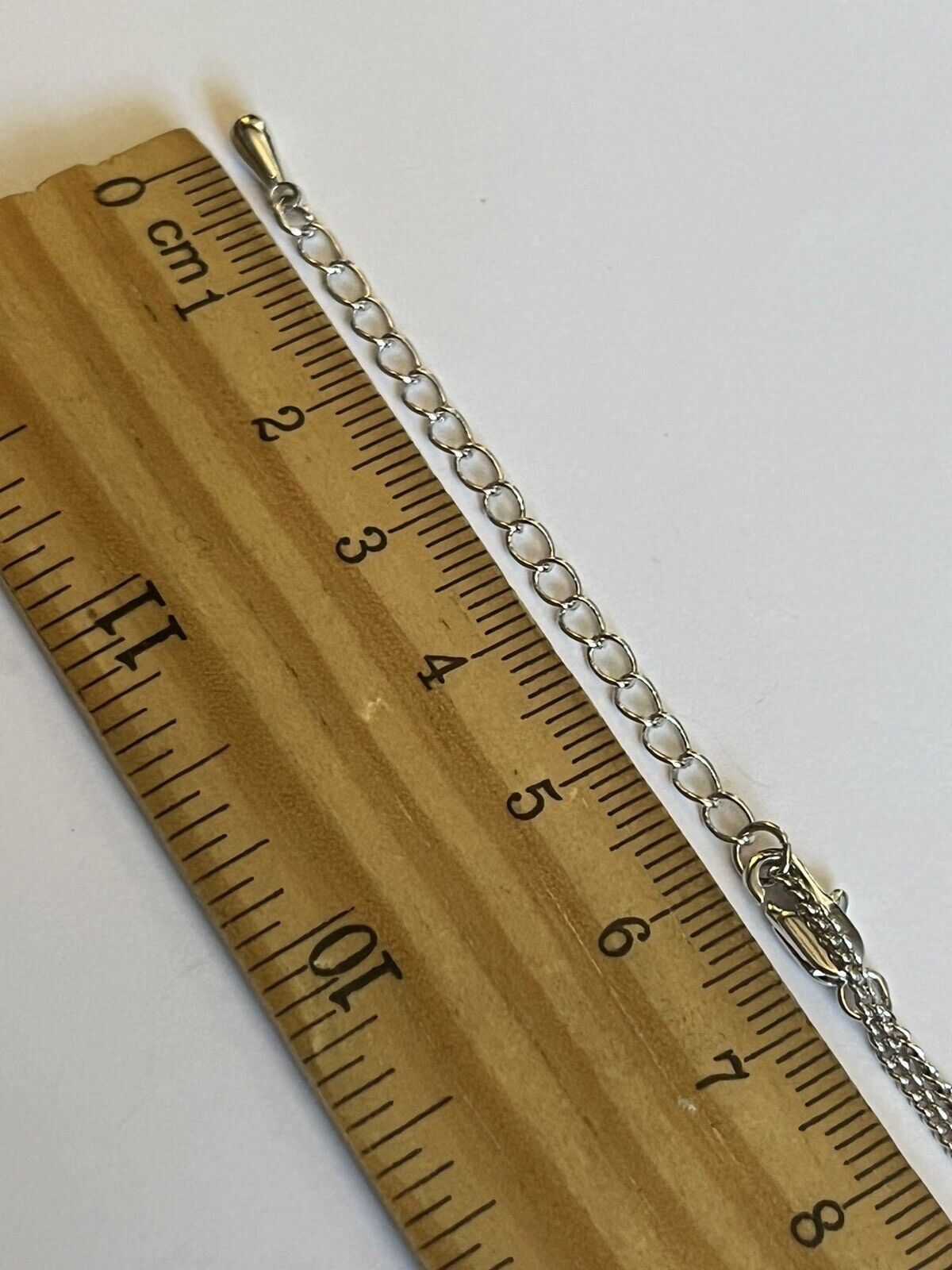 Vintage 1980s Rhodium Plated Red Crystal Necklace New Old Stock