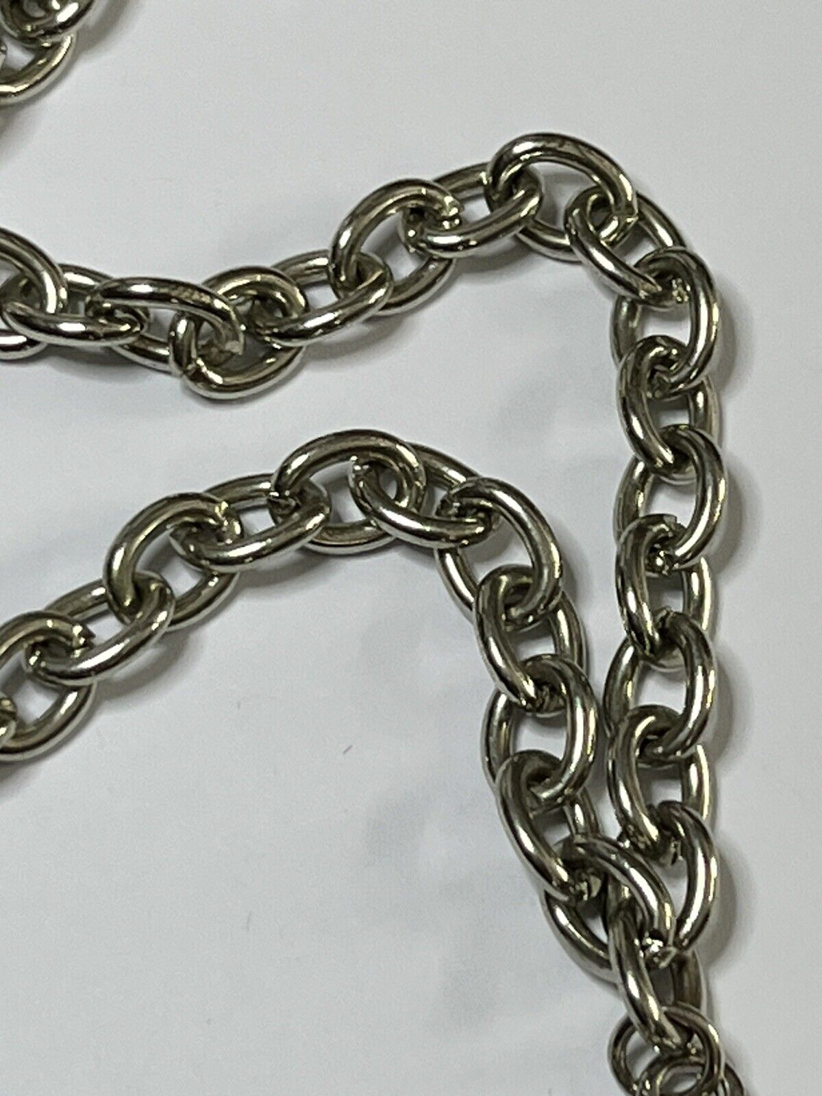 Vintage Silver Tone Diamanté Heart Pendant Necklace