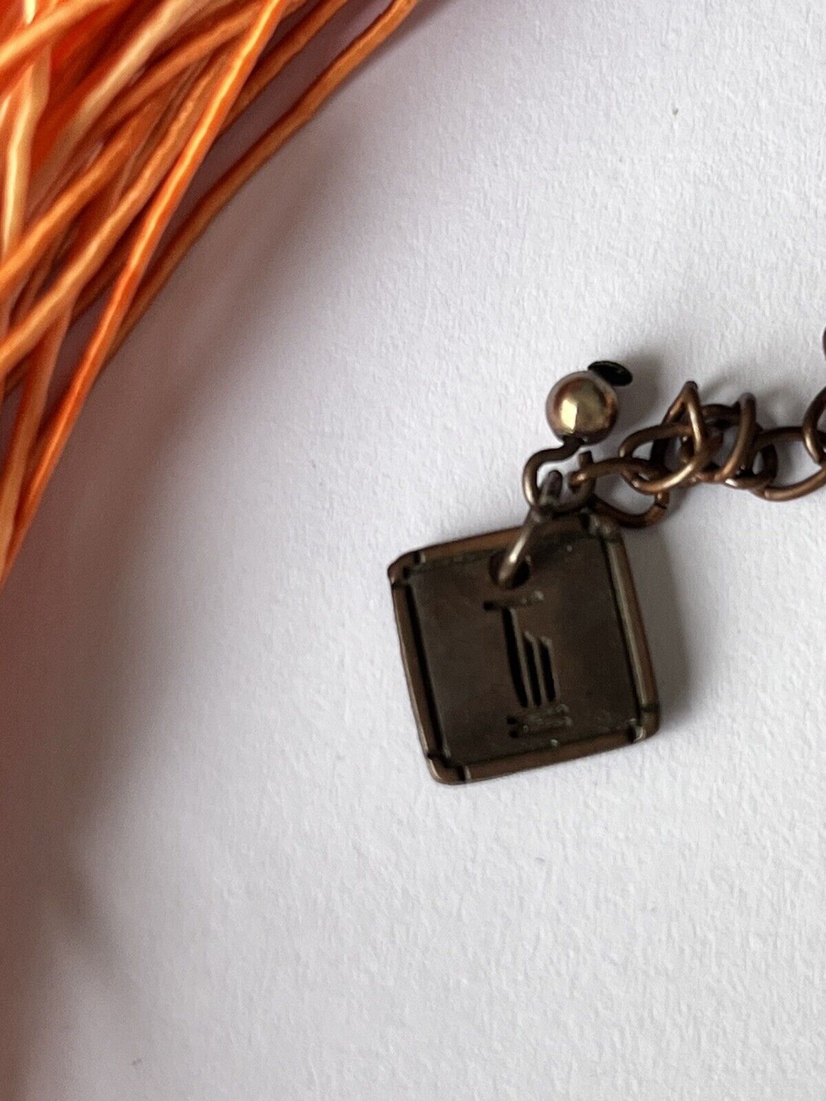 Vintage French Un Jour Ailleurs Orange Multi Strand Necklace