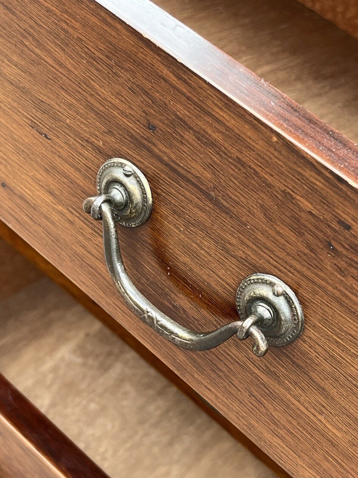 English Edwardian Mahogany Wellington Chest. With Working Lock & Key.
