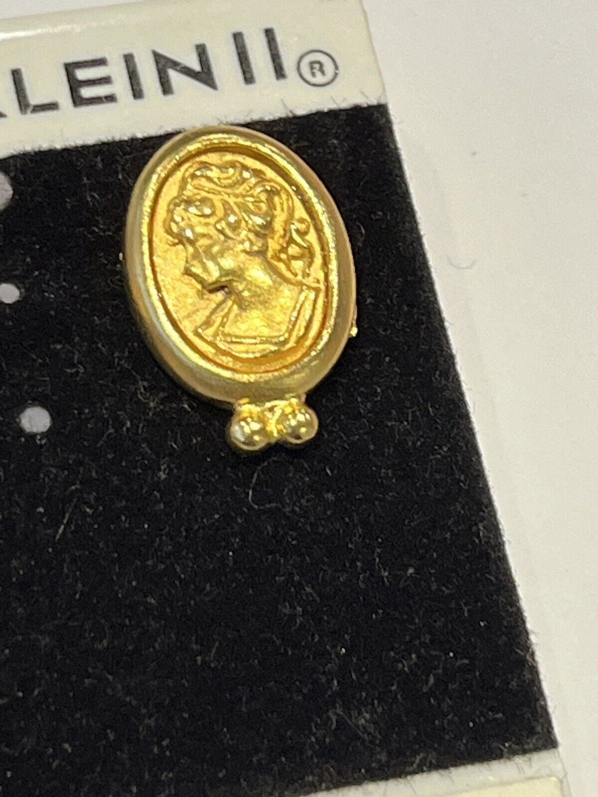 Vintage Gold Tone Cameo Anne Klein II Earrings