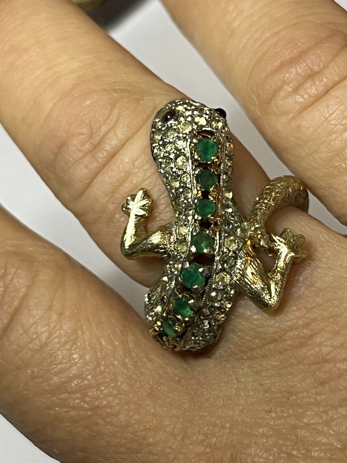 Vintage 50s/60s Panetta Rare Lizard Ring