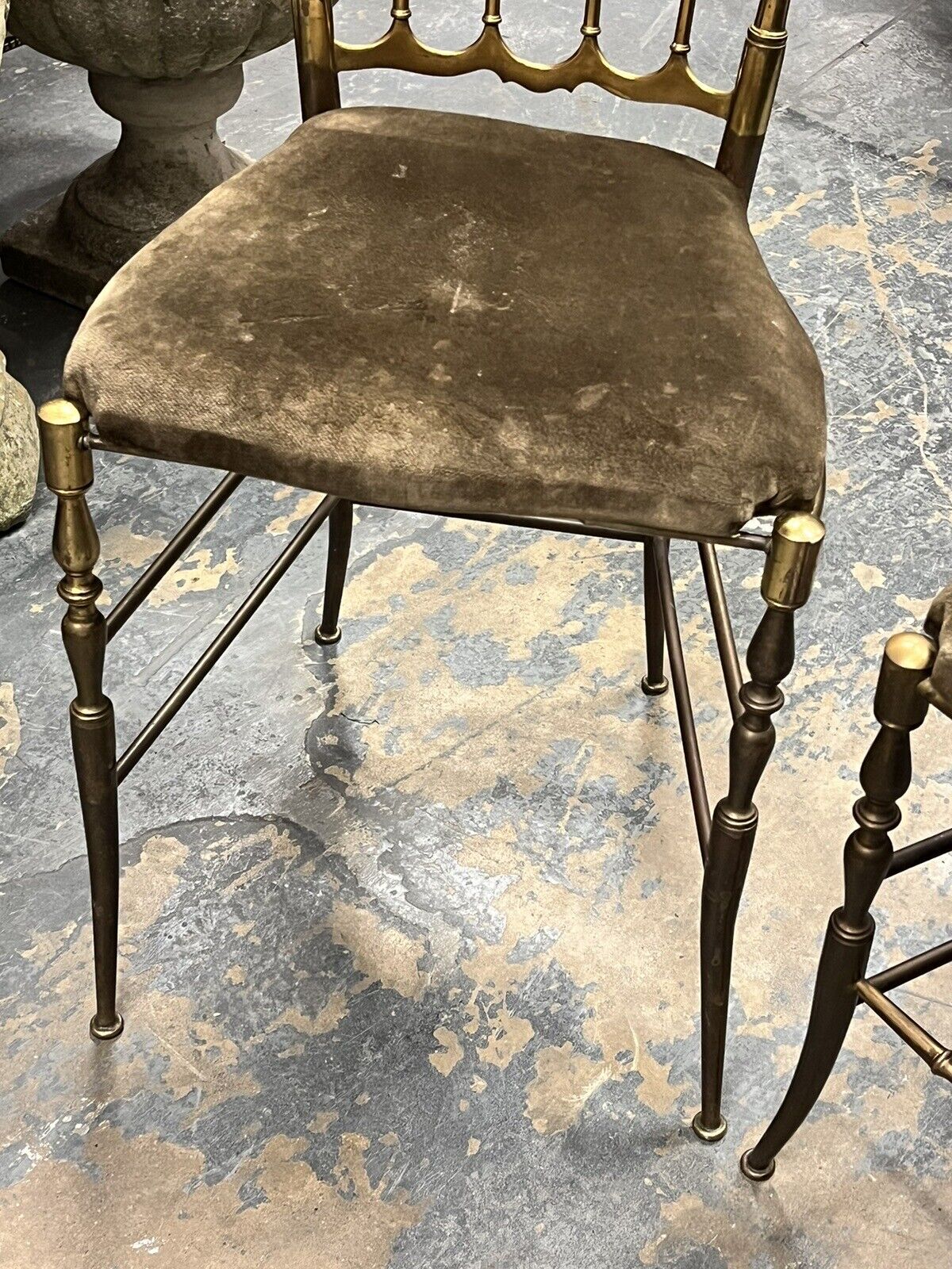 Mid Century Brass Chiavari Chairs