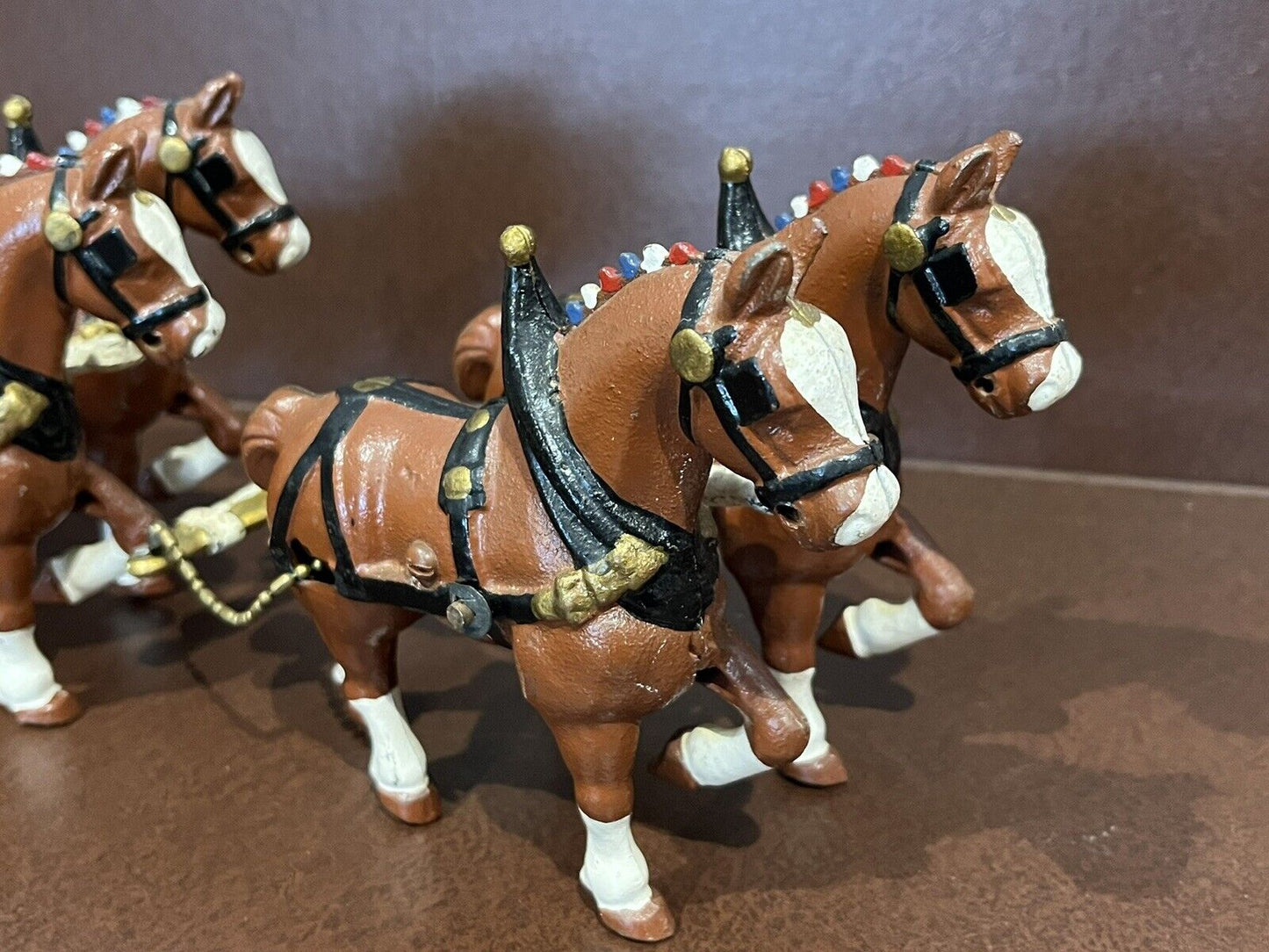 Large Cast Iron Coach And Horses