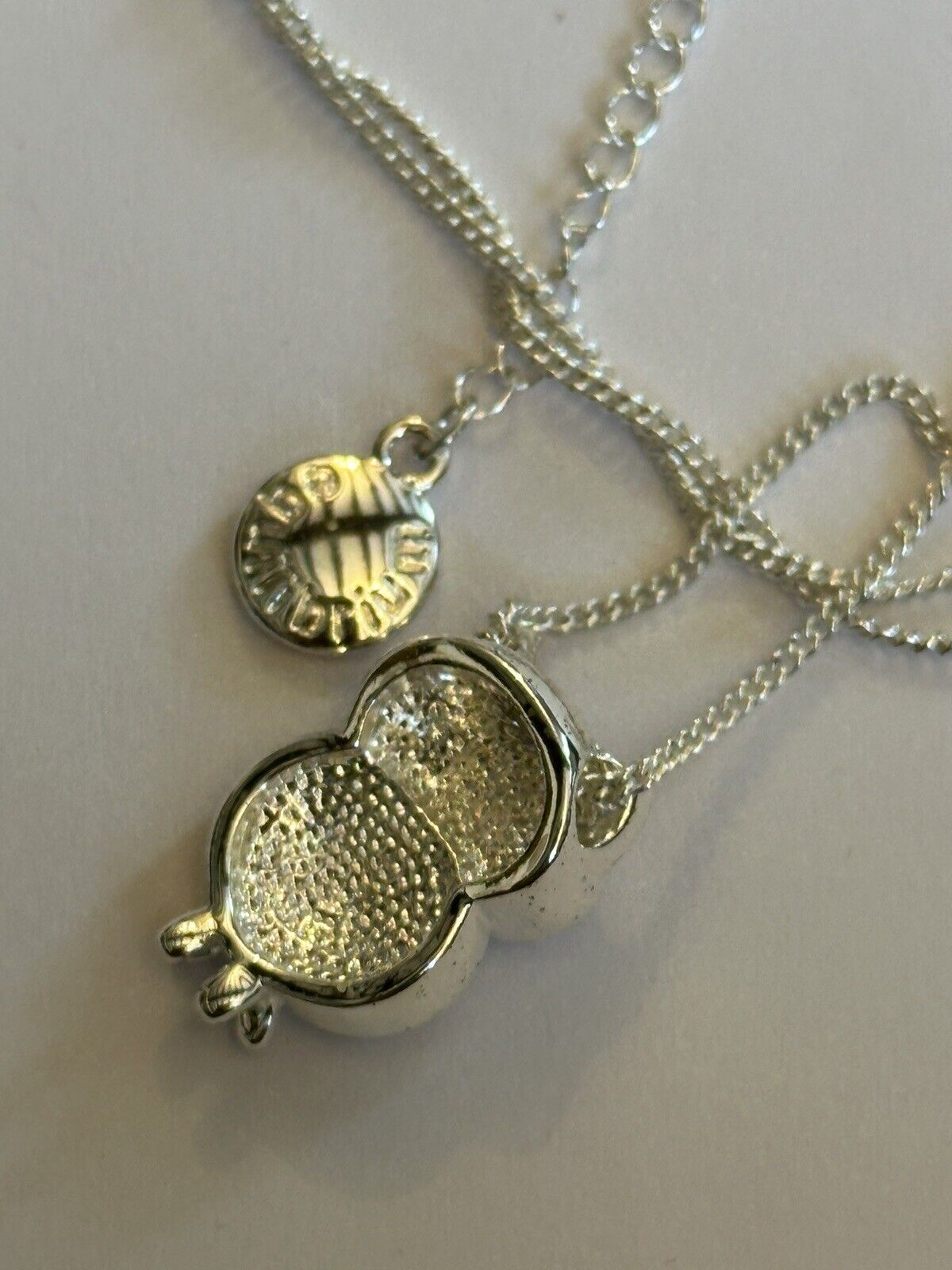 Vintage Silver Tone Owl Necklace