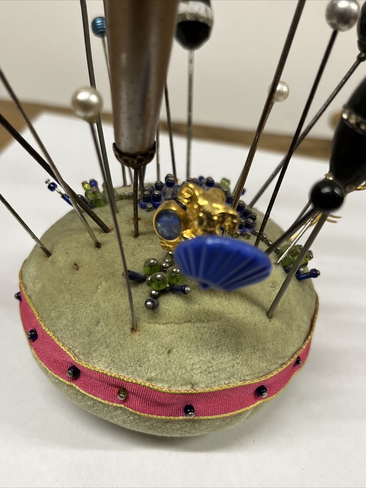 Hat Pin Collection On Cushion