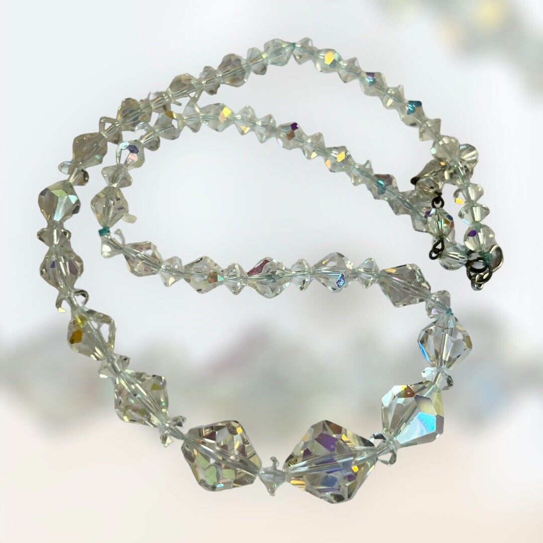 Vintage Aurora Borealis Single Strand Necklace