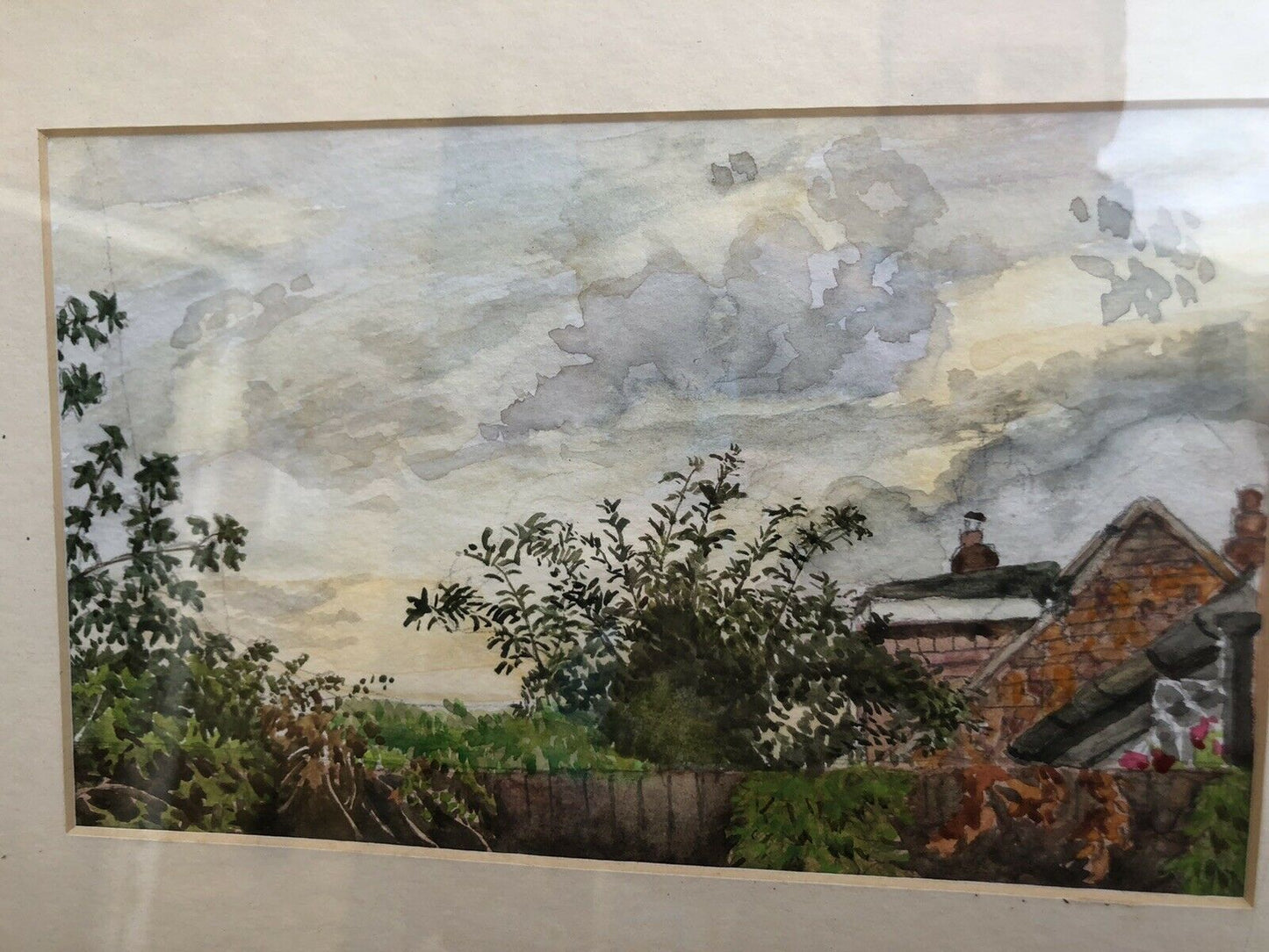 Suburbia Framed Watercolour