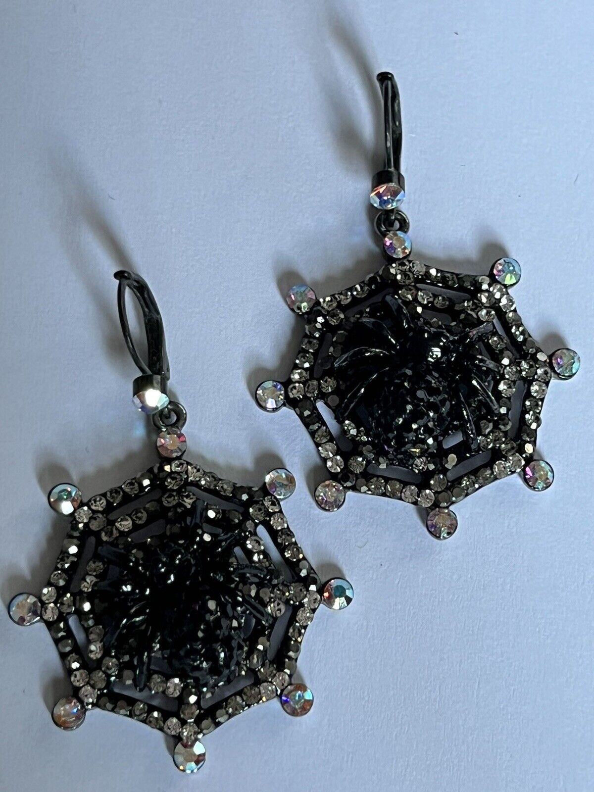 Vintage Butler And Wilson Signed Cobweb Earrings Boxed