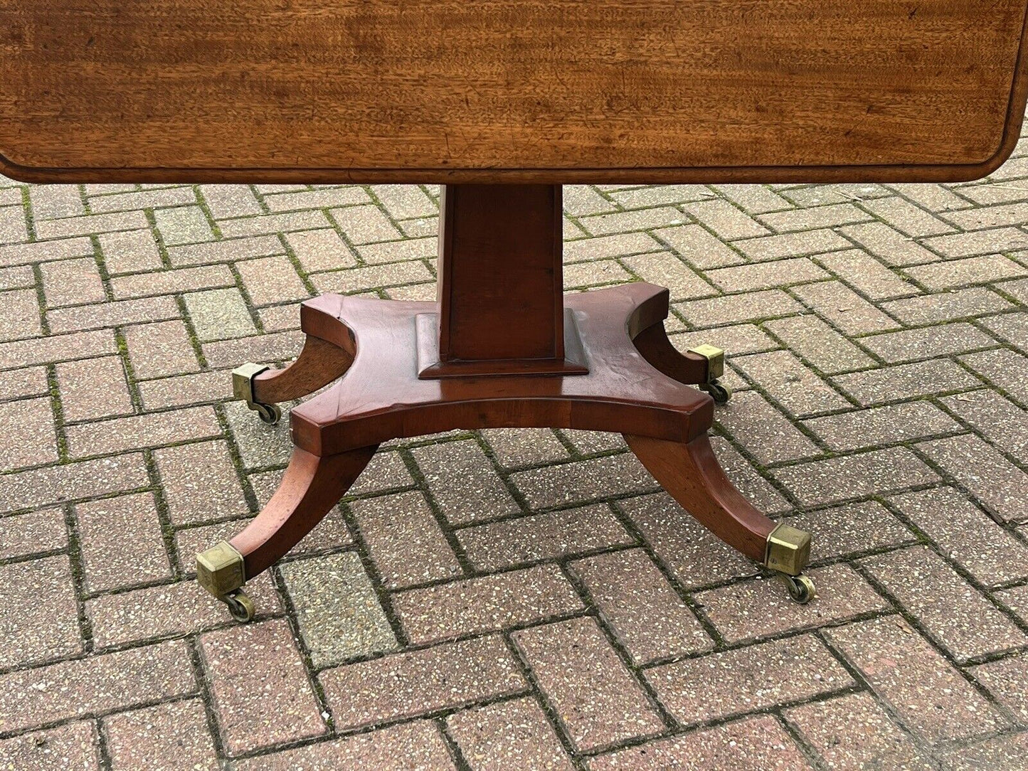 Victorian Mahogany Lamp/ Sofa Table. Drop Sides, With A Drawer.