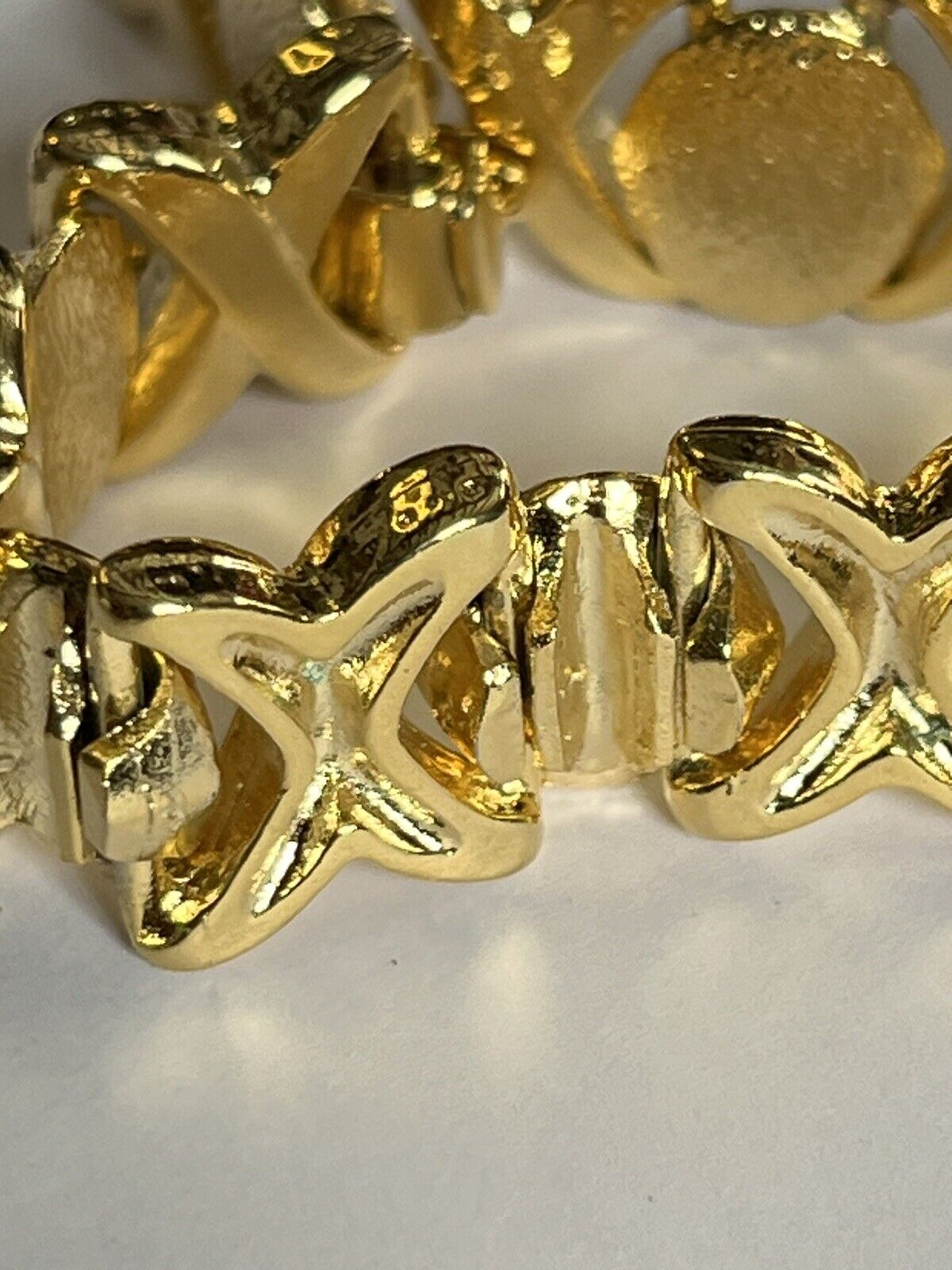 Vintage 1980s Gold Plated Link Bracelet