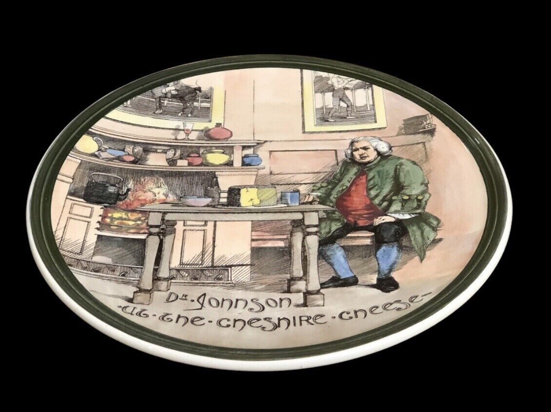 Large Royal Doulton Dr Johnson Cheshire Cheese Wall Plate. 34.5 Cms Diameter