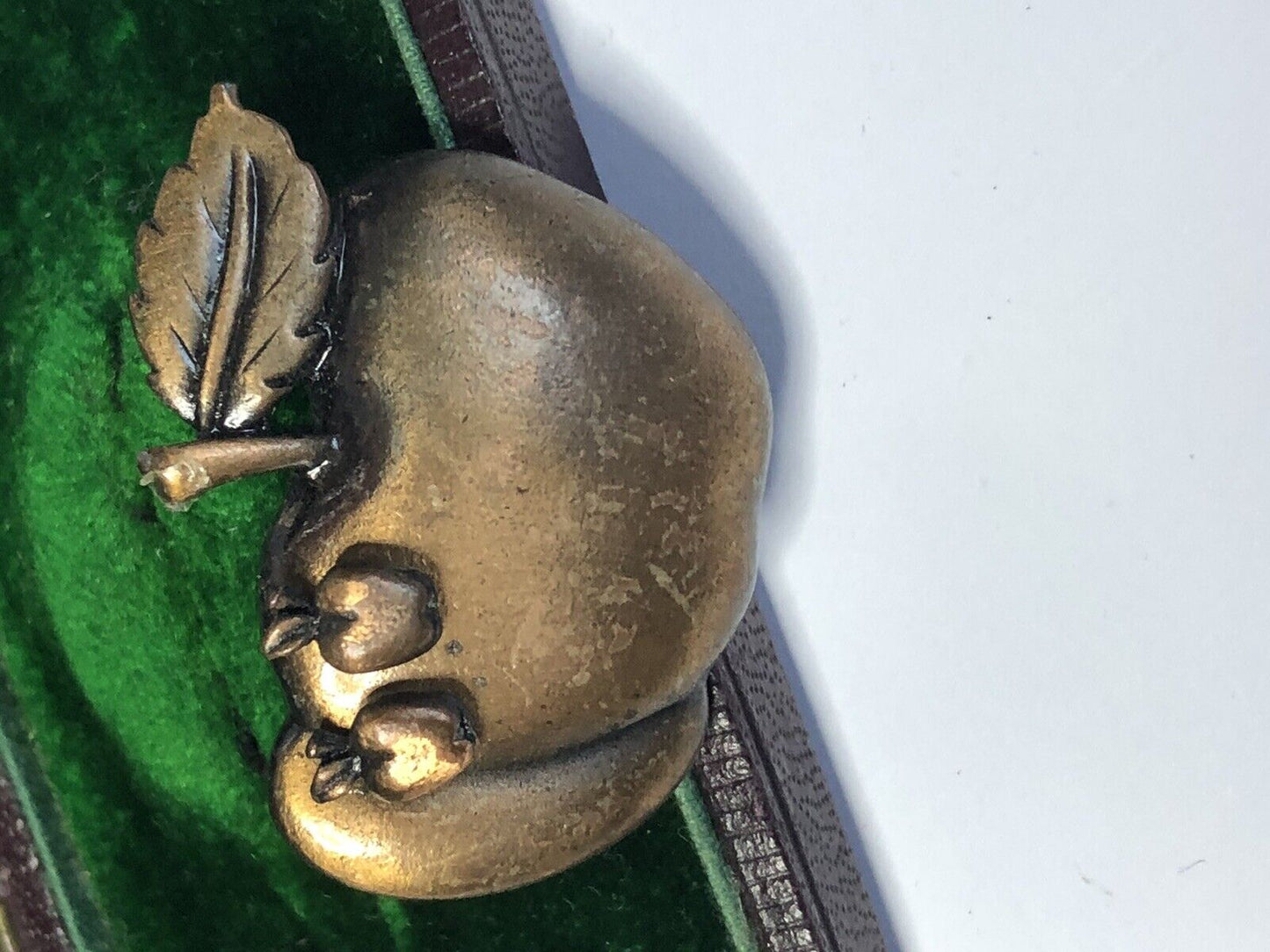 Vintage Apple Brooch Earring Set