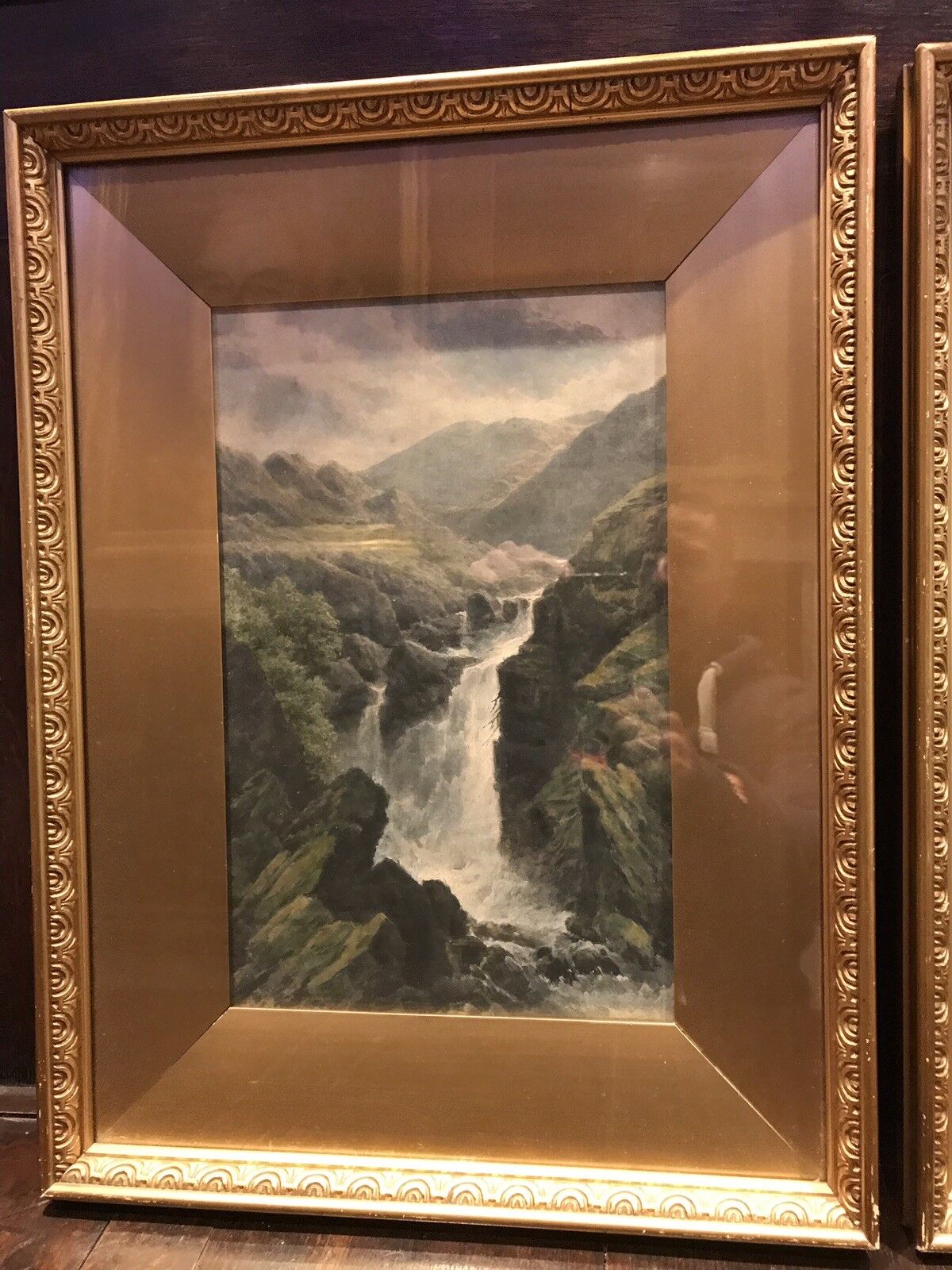 Edwardian Pair Of Gilt Framed Watercolours.