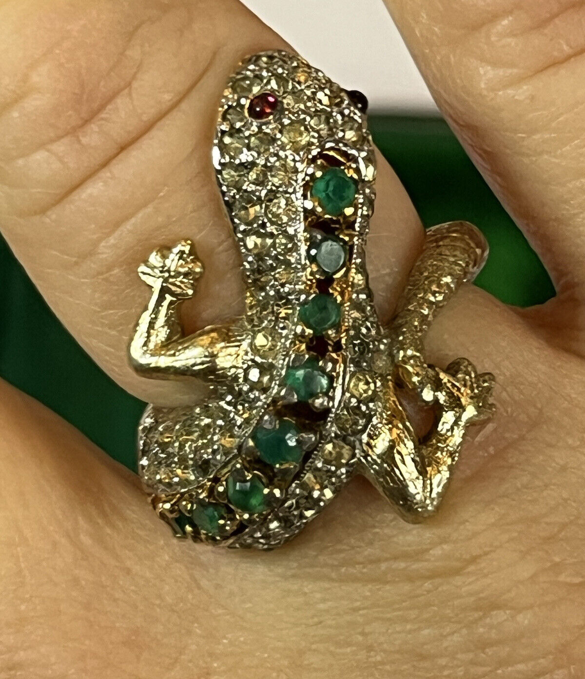 Vintage 50s/60s Panetta Rare Lizard Ring