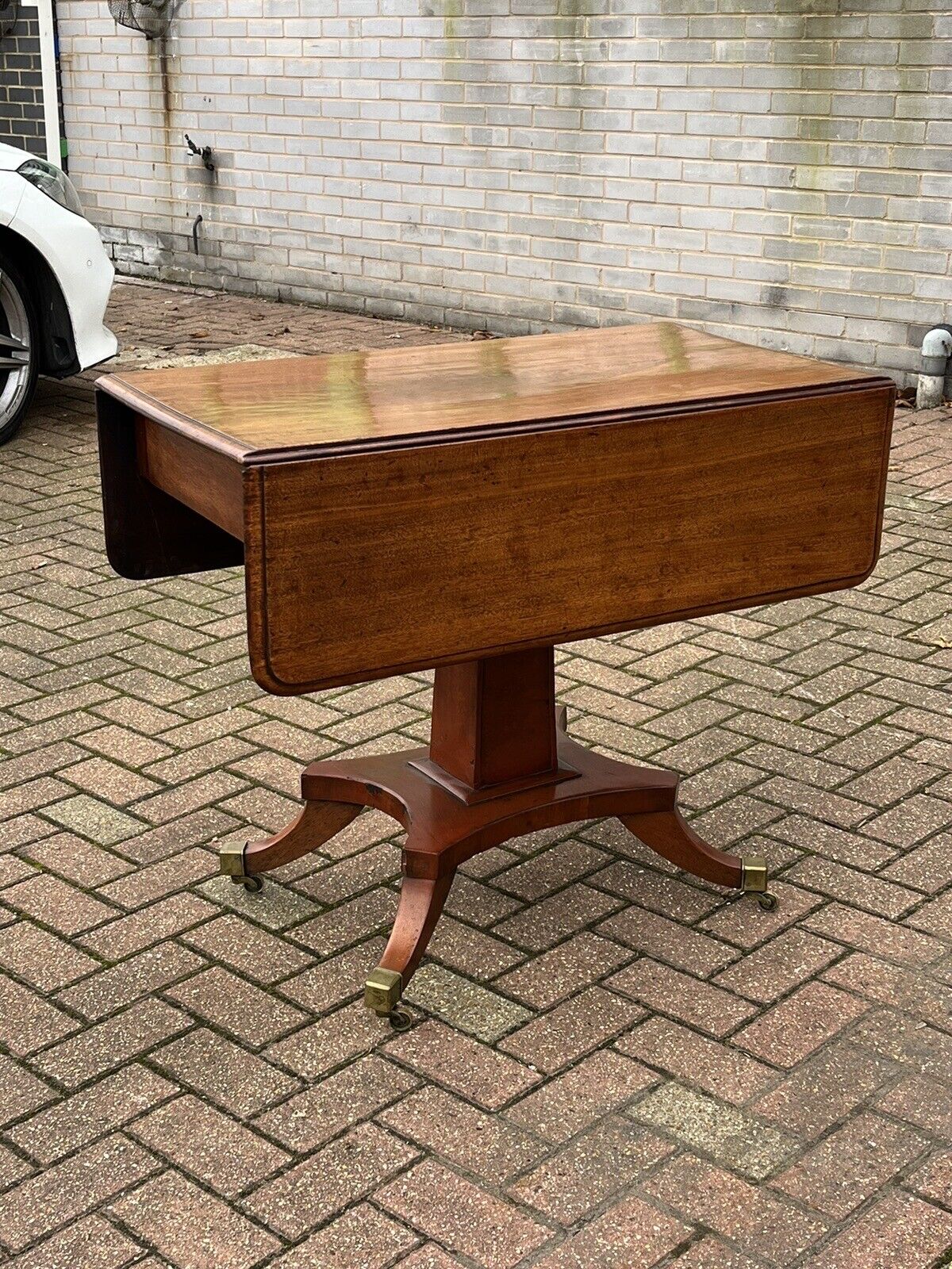 Victorian Mahogany Lamp/ Sofa Table. Drop Sides, With A Drawer.