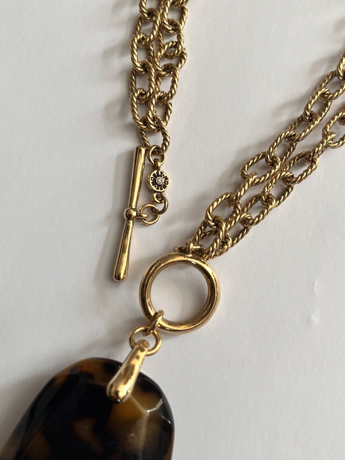 Vintage Monet Gold Tone Pendant Necklace