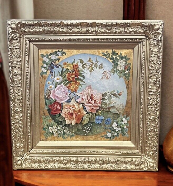 Antique Floral Still Life, On Canvas, Signed &Dated, Max Winter.