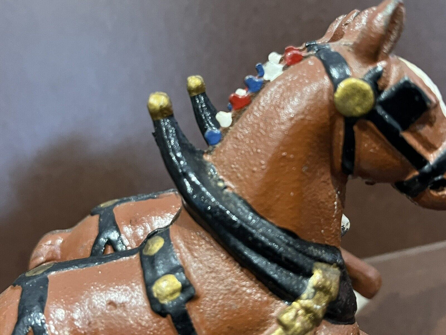 Large Cast Iron Coach And Horses