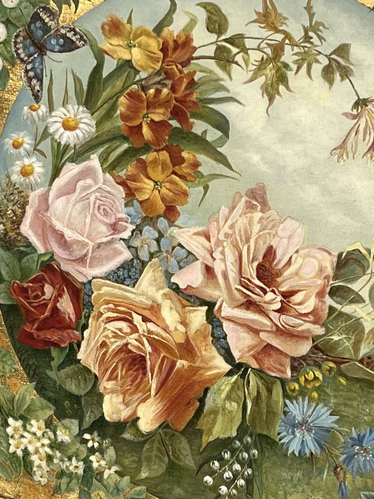 Antique Floral Still Life, On Canvas, Signed &Dated, Max Winter.