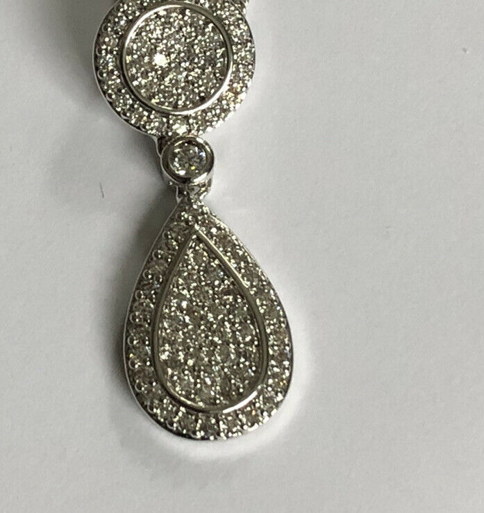 Vintage 1980s Rhodium Plated Detailed Diamanté Necklace