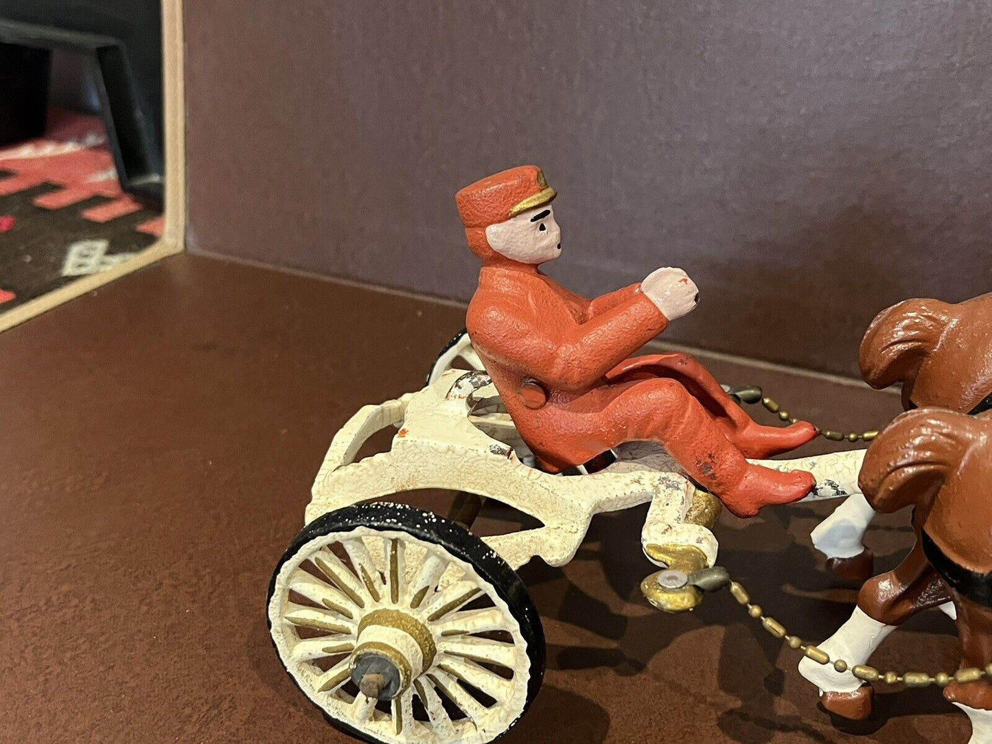 Large Cast Iron Coach And Horses