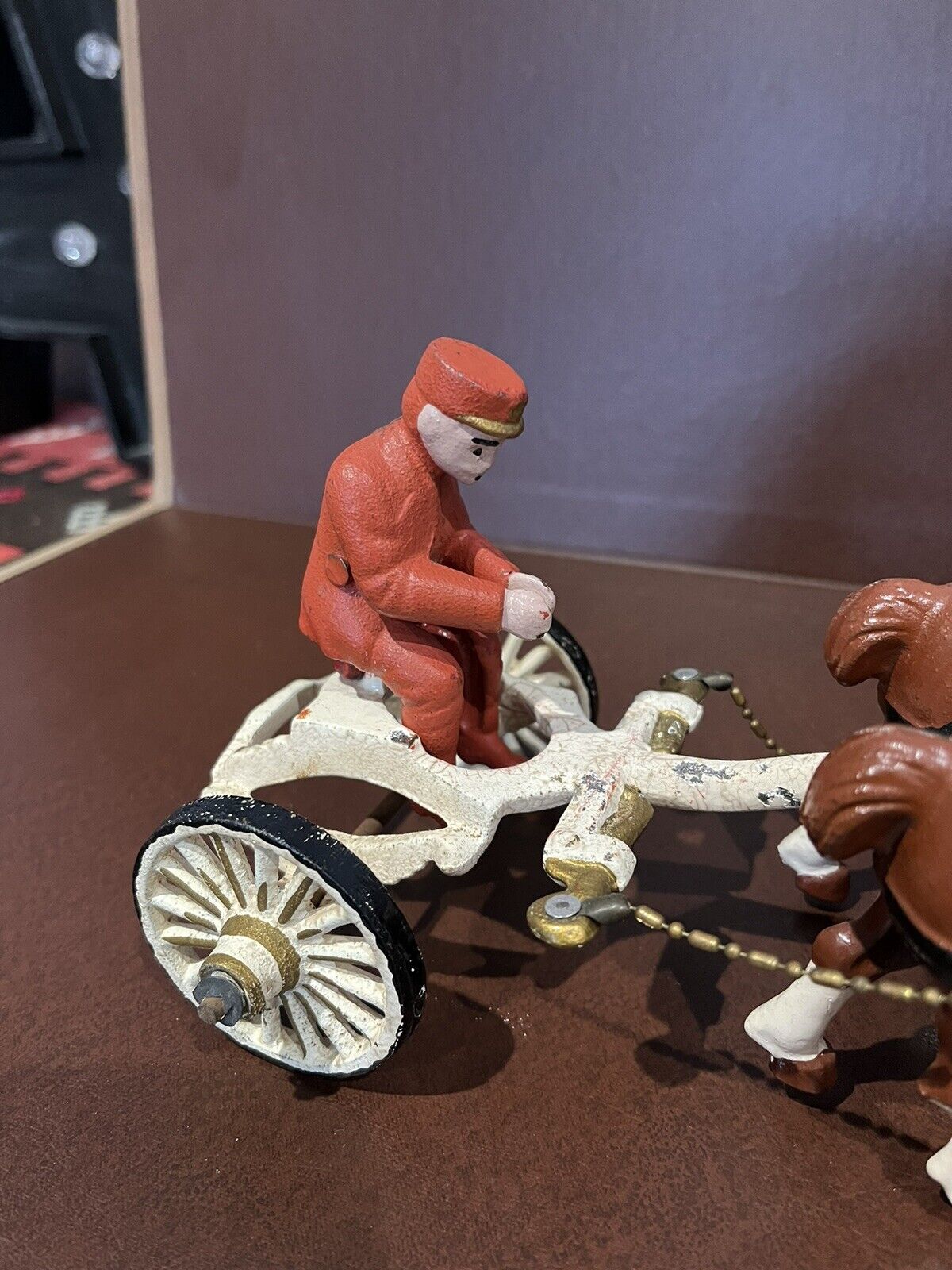 Large Cast Iron Coach And Horses