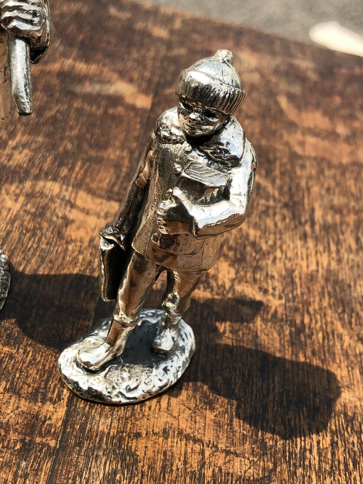 Silver Plate Figures. Woodcutters, Highly Detailed Figures.