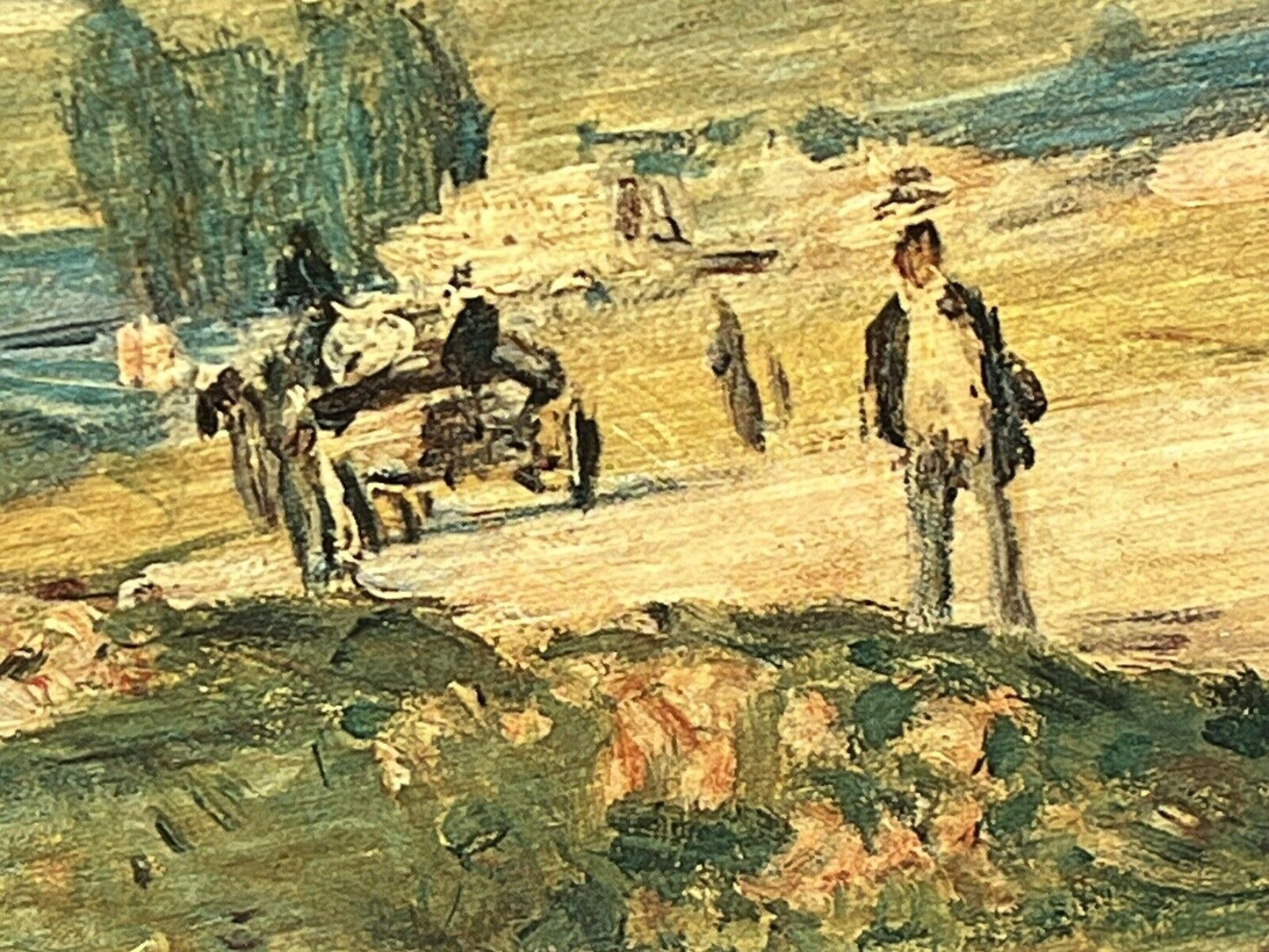 On Canvas, Signed Picture in Gilt Frame