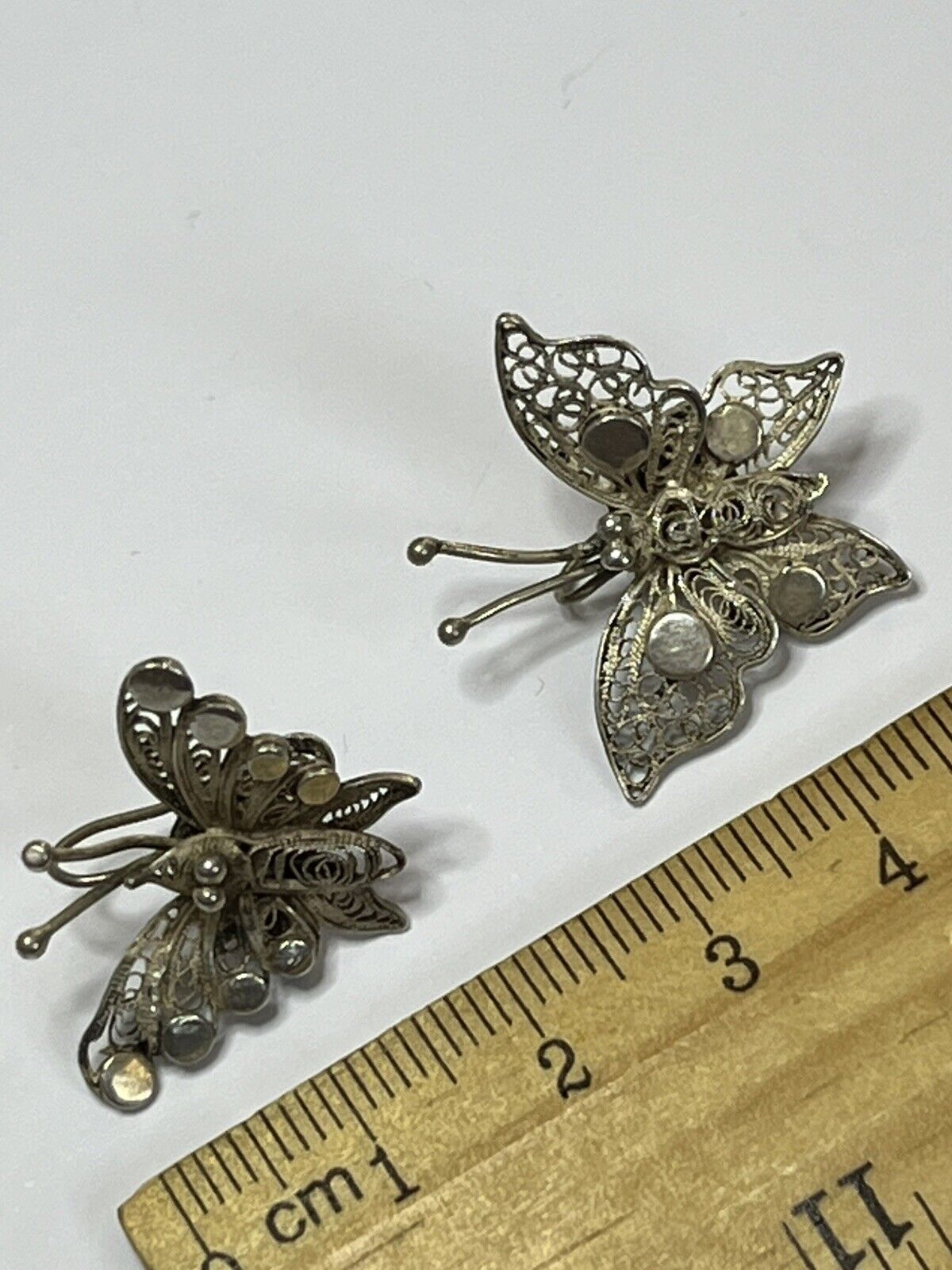 Vintage Filigree Butterfly Earrings