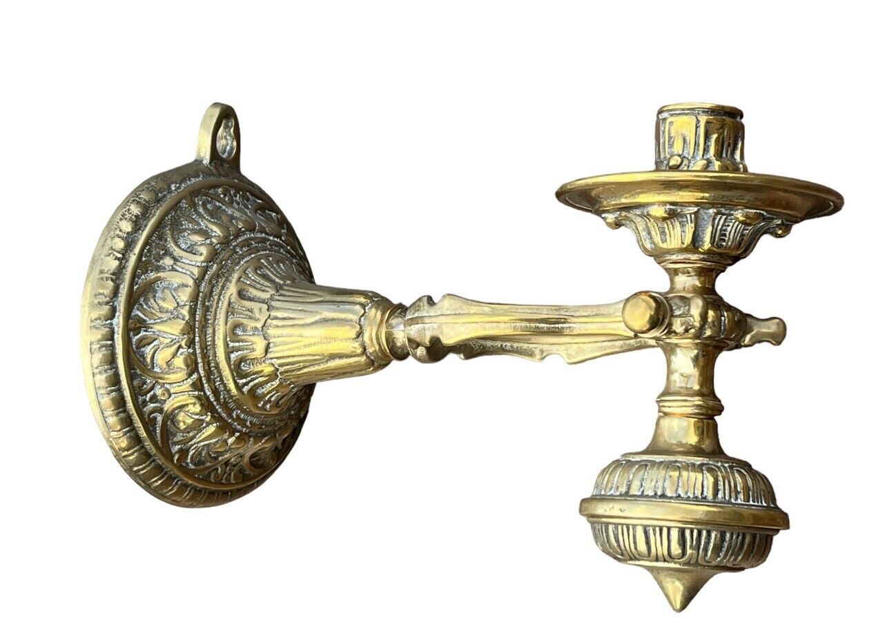 Ships Wall Mounted Brass Candlestick
