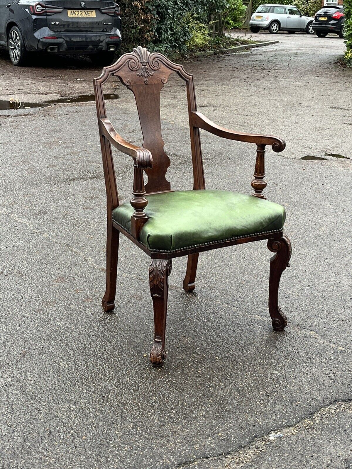 Antique Library Armchair.