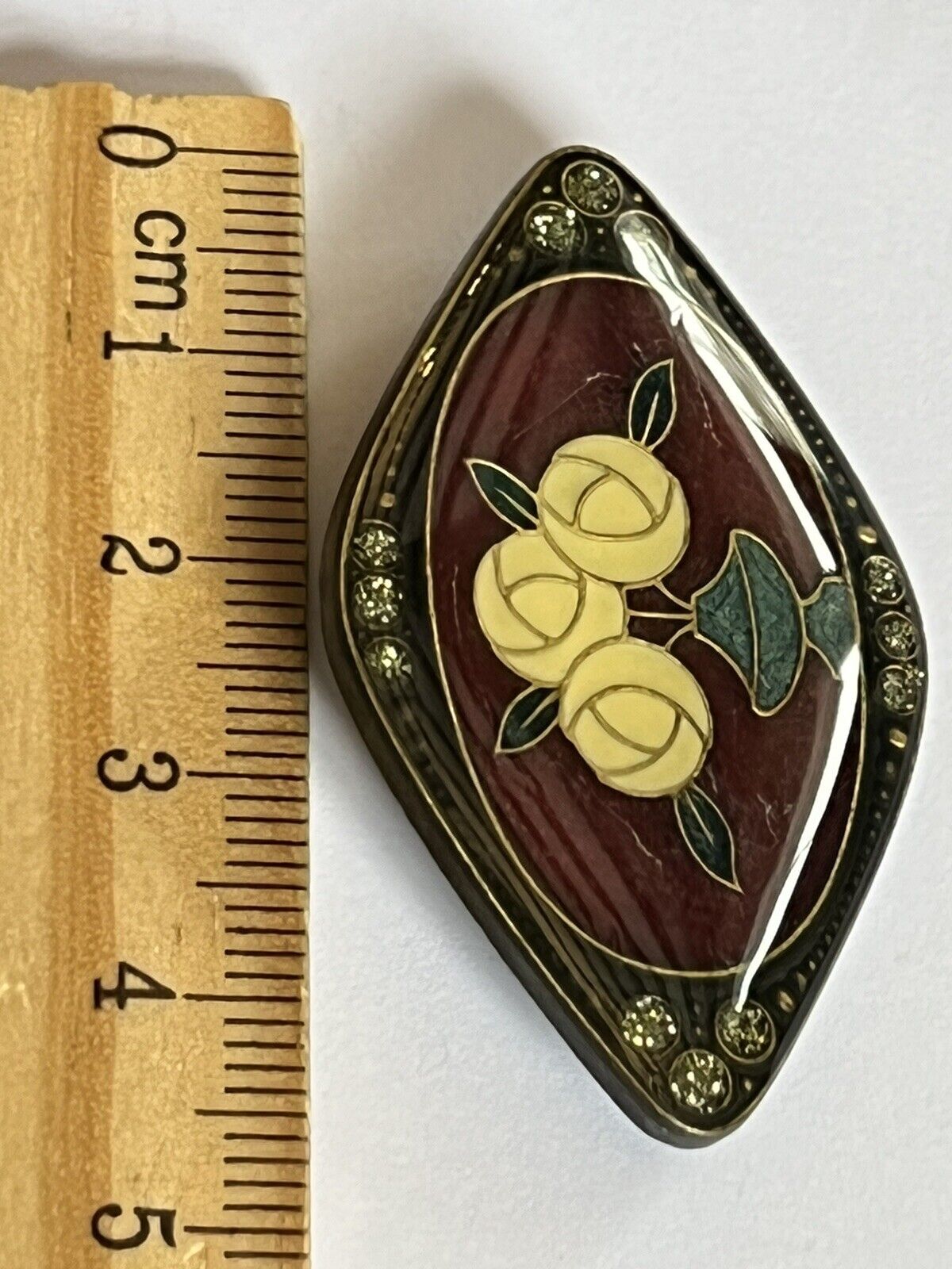 Vintage Enamel Flowers Brooch